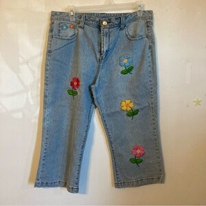 Floral Embroidered Women's Jeans Personal Identity size 14